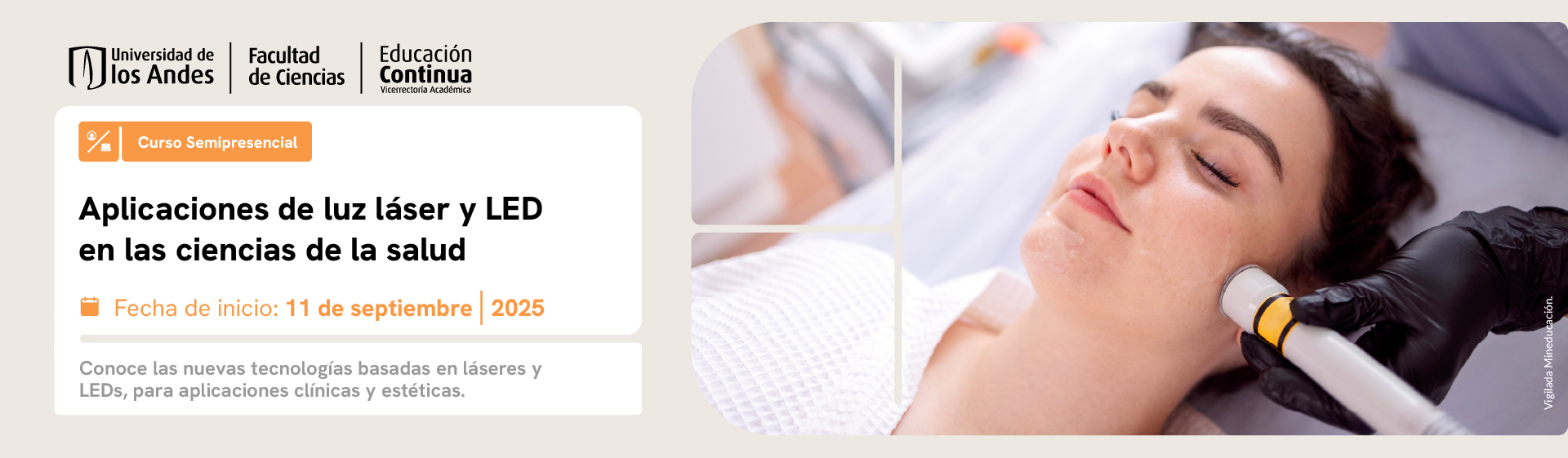 Curso Aplicaciones de luz láser y LED en las ciencias de la salud