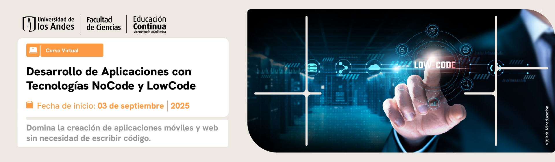 Curso Desarrollo de Aplicaciones con Tecnologías NoCode y LowCode