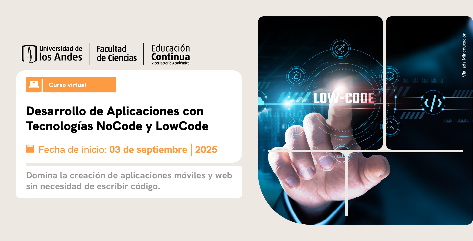 Curso Desarrollo de Aplicaciones con Tecnologías NoCode y LowCode