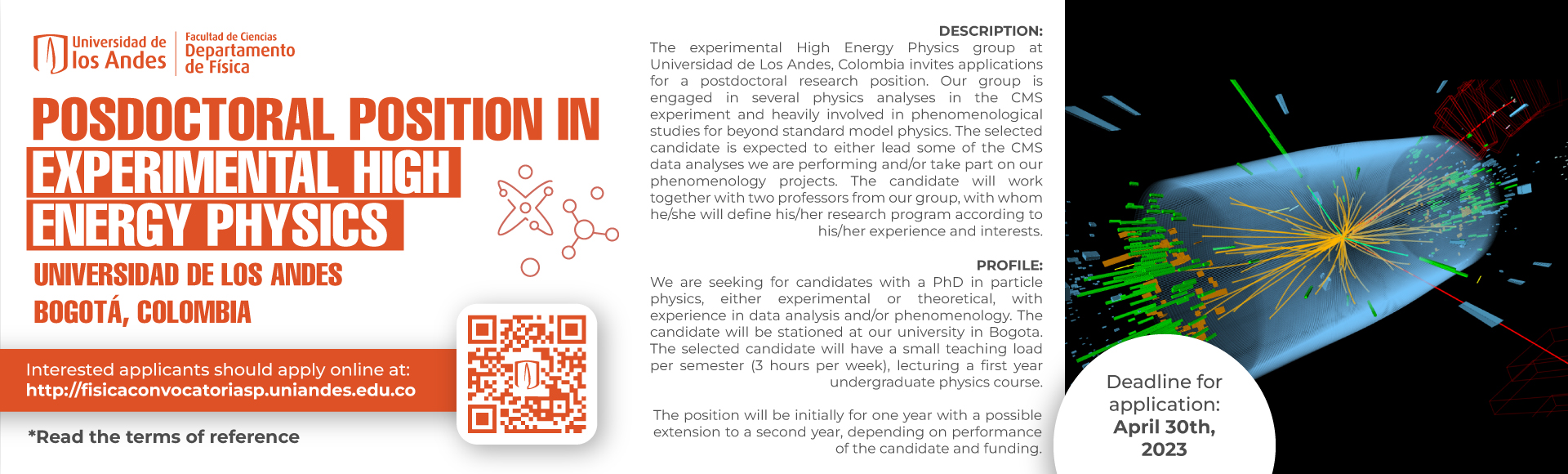 Postdoctoral position in experimental high energy physics