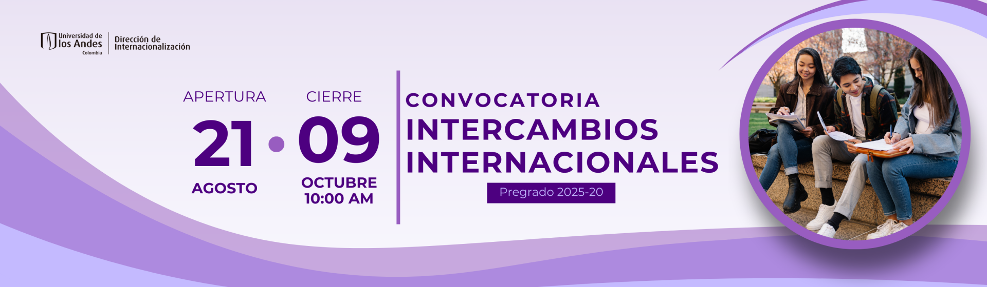 Convocatoria de Intercambios Internacionales de Pregrado 2025-20