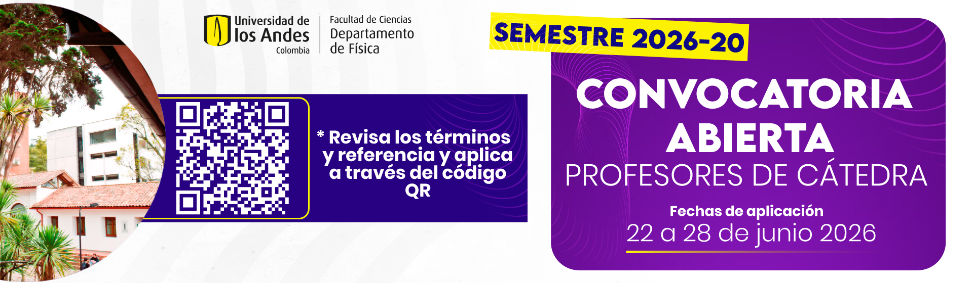 Convocatoria Profesores de Cátedra semestre 2026-2 Convocatoria Profesores de Cátedra semestre 2026-2