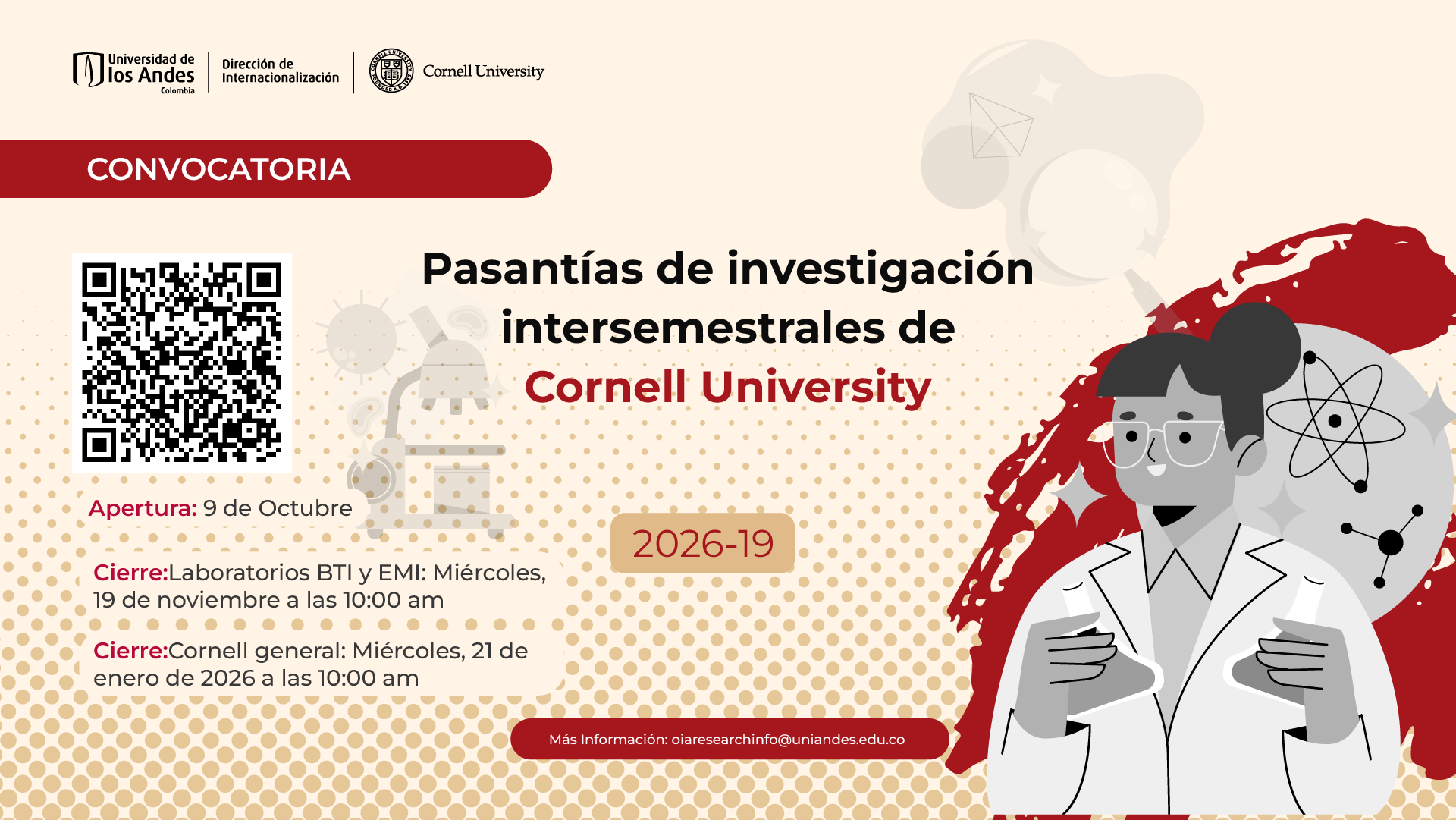 Convocatoria Cornell University 2026