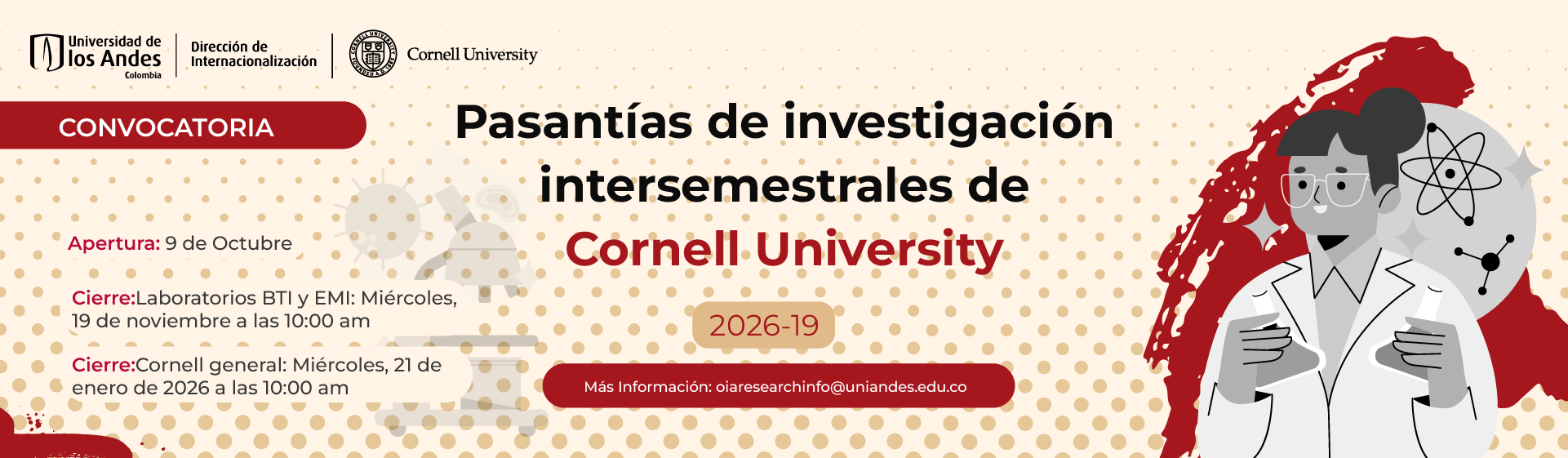 Convocatoria Cornell University 2026