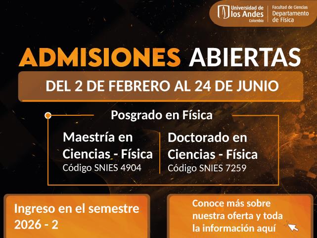 Admisiones a Posgrado en Física 2026-20