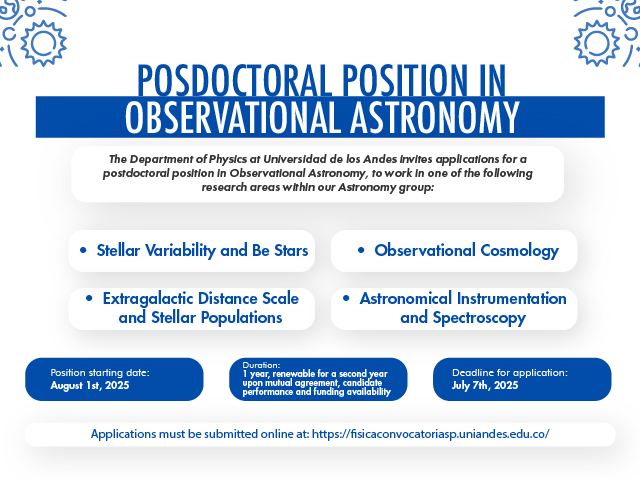 Postdoctoral position - Observational Astronomy