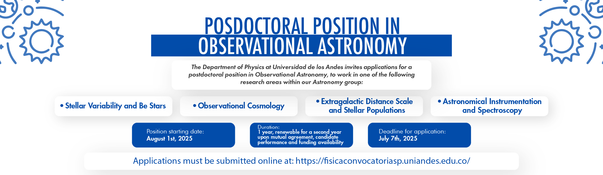 Postdoctoral position - Observational Astronomy